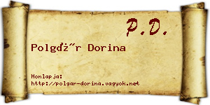 Polgár Dorina névjegykártya