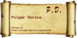 Polgár Dorina névjegykártya